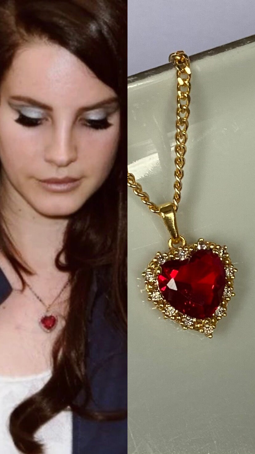 Lana Del Rey Necklace Princess Collection Emerald Heart Etsy