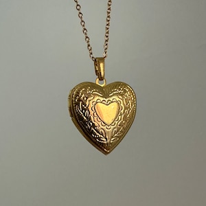 Harry Custom Heart Photo Lightweight Locket Necklace, Steel Chain ...