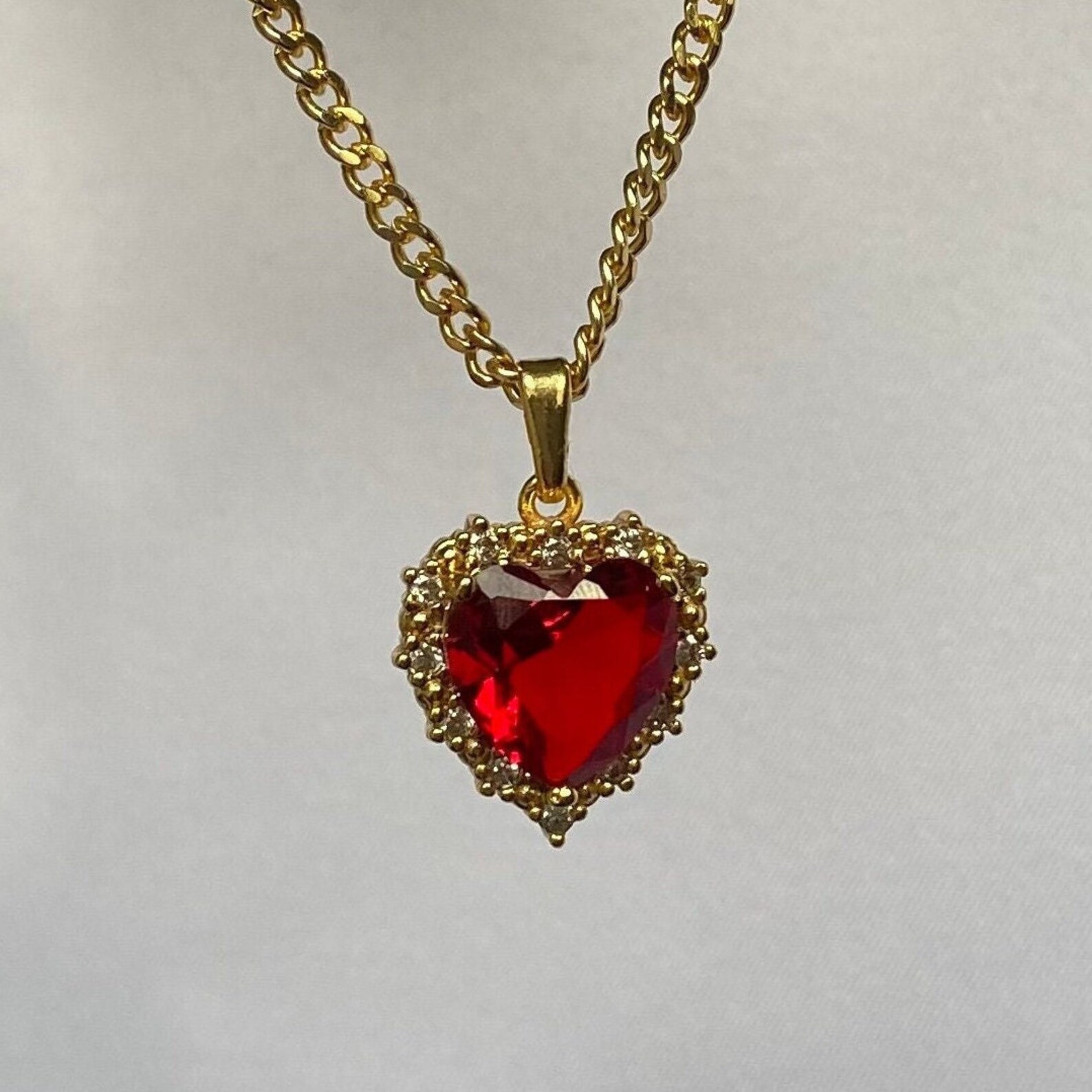 Lana Del Rey Necklace, Royal Heart Necklace, Love Jewelry, Dainty