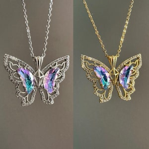 Fairytopia Elina Butterfly Necklace, Mariposa Necklace, Fairytopia Pendant, Gold Plated, best friend gift, Magical Butterfly, Elina Neclace