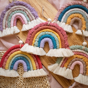 Macrame Rainbow Wall Hanging | Boho Rainbow Wall Hanging