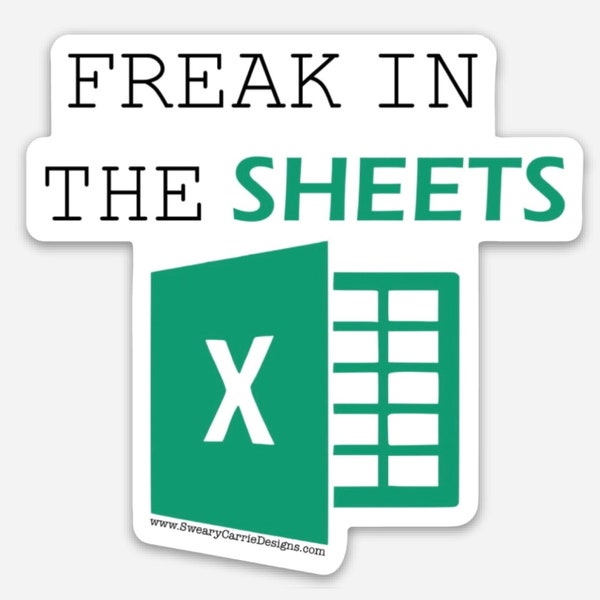 Freak in the Sheets Magnet Funny Coworker White Elephant Gifts CPA Stocking Stuffer for Accountants Colleagues MBA Gift for Her Spreadsheets