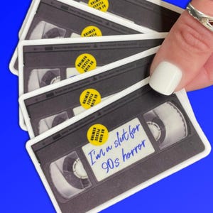 90s horror movie sticker retro scream horror VHS tape stickers trending horror stickers funny decal classic horror movie gifts 90s nostalgia image 8