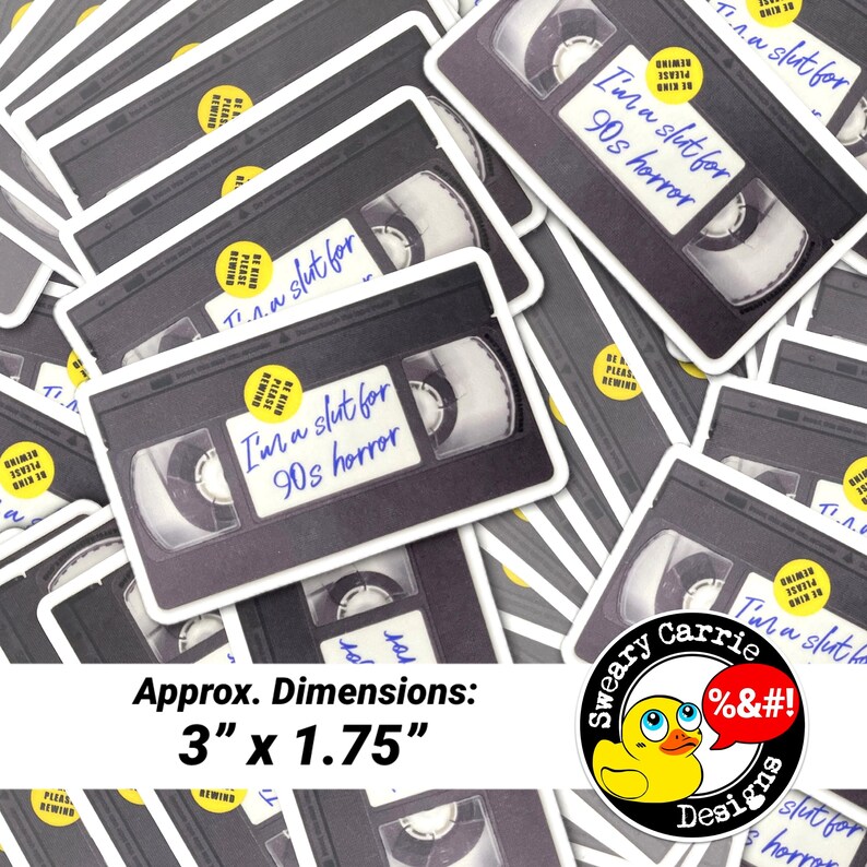 90s horror movie sticker retro scream horror VHS tape stickers trending horror stickers funny decal classic horror movie gifts 90s nostalgia image 4