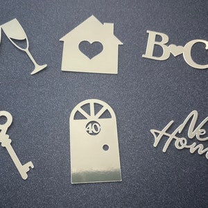 New home cupcake toppers, new home cake charms x 6,Personalised