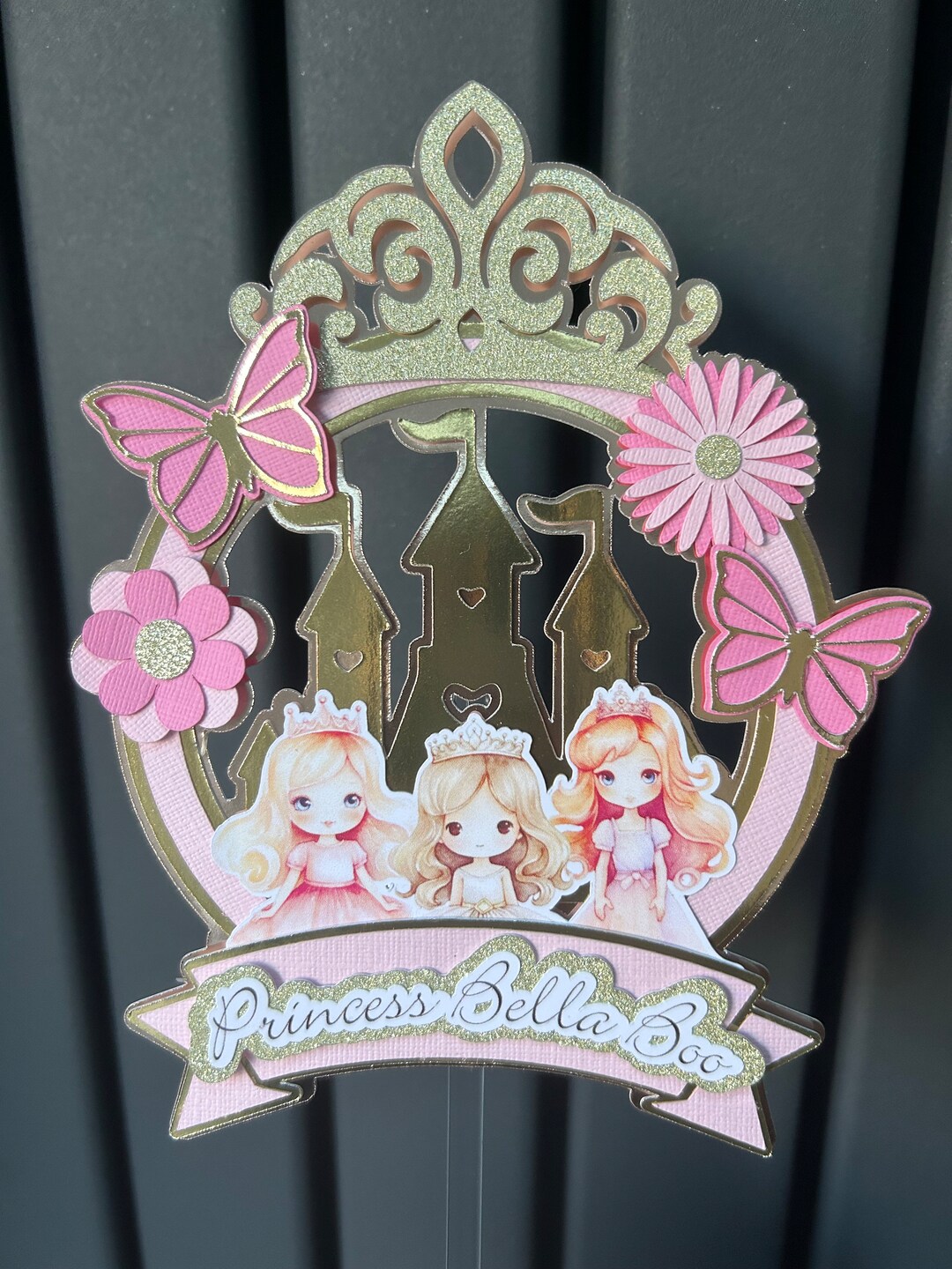 Personalised Princess Cake Topper and Age Charm - Etsy