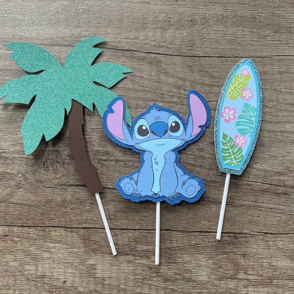 Stitch cake topper set, stitch cake decorations