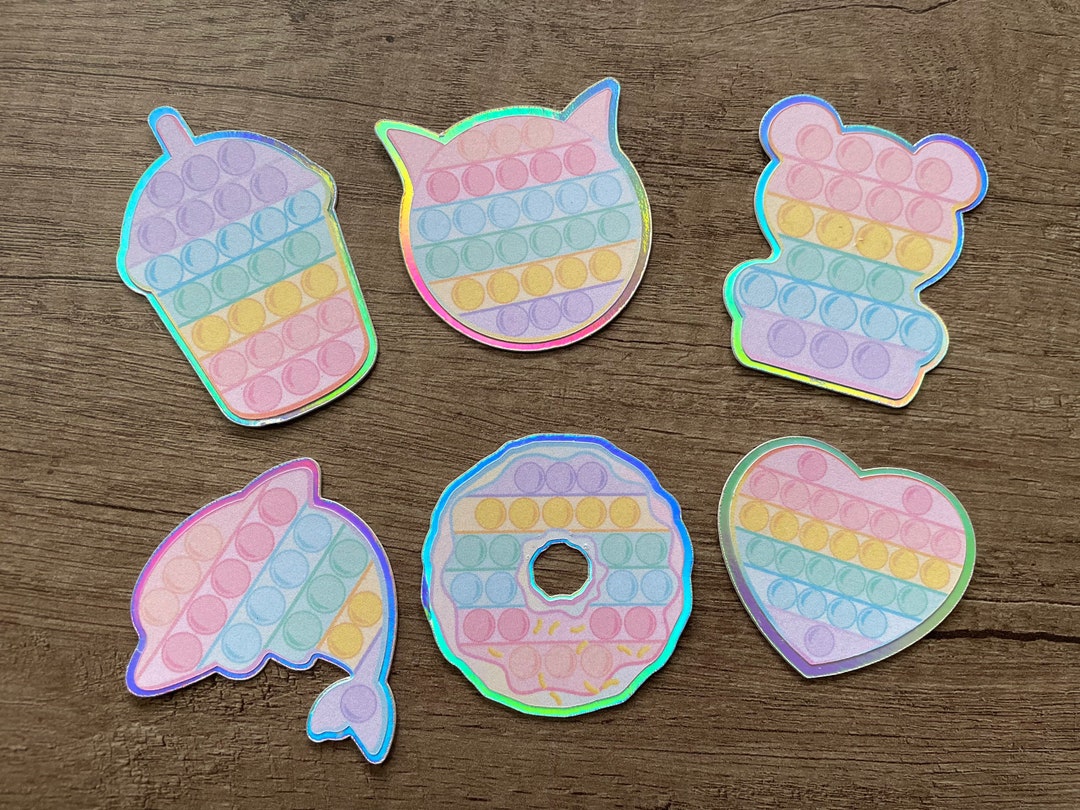 Pop It Cupcake Toppers X6, Popit Cupcake Decorations Etsy