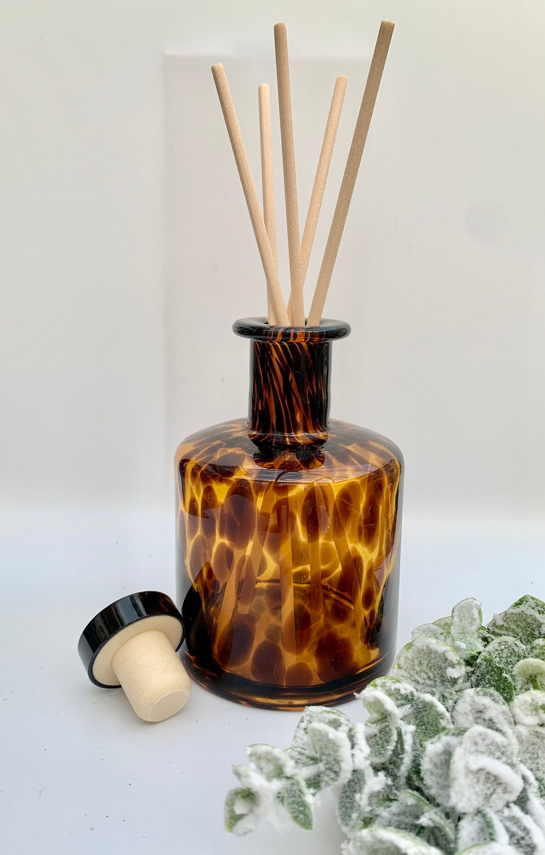 200ml, Leopard Print Reed Diffuser, Long Lasting Throw, Premium