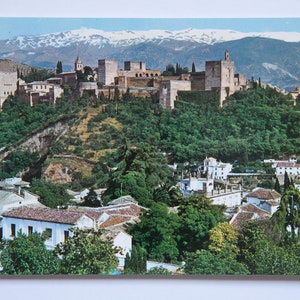 Postcard_Panorama_Alhambra_Sierra Nevada_Granada_Spain_Undescribe_80s