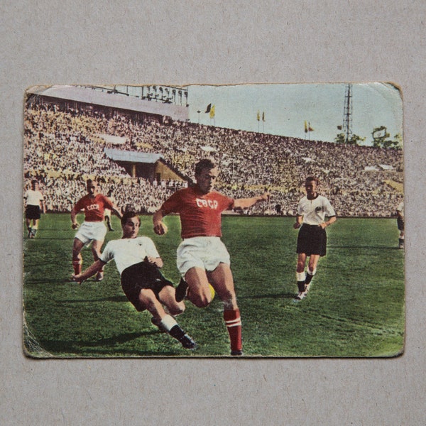 Tatuschin_Erich Juskowiak_Harpers_Streltsow_Russland - Germany_1955_Arthur E. Ellis_Heinerle_Football_Collectible picture