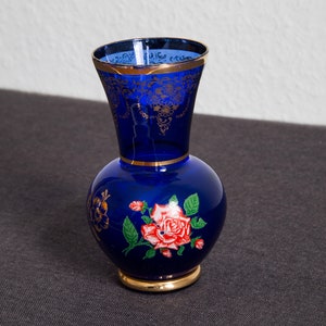 Mediterranean vase Venice Murano ruby glass blue small flower vase decorative vase decoration