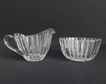 Sugar Bowl_Milk Jug_Crystal Glass_Vintage