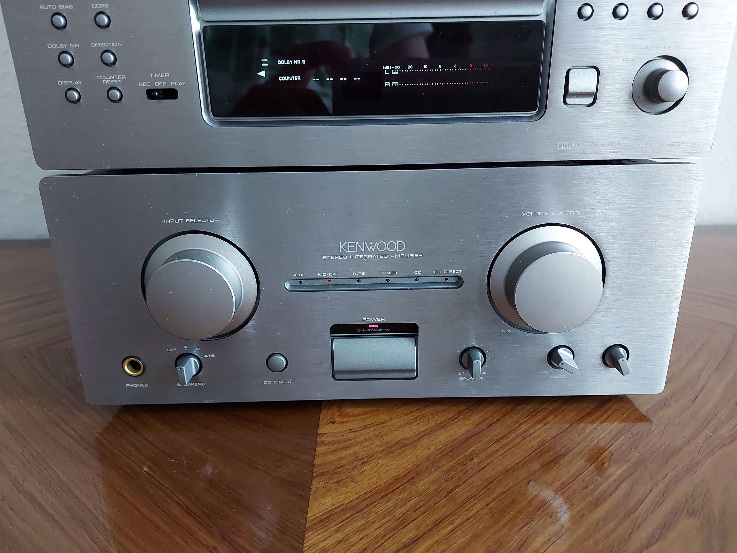Kenwood Stereo System Amplifier CD Cassette Radio A-601 X-601 T