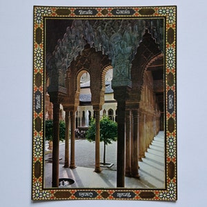 Postcard_Alhambra_Patio de los Leones_Granada_Spain_Undescribe_80s