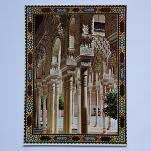 Postcard_Alhambra_Patio de los Leones_Granada_Spain_Undescribe_80s