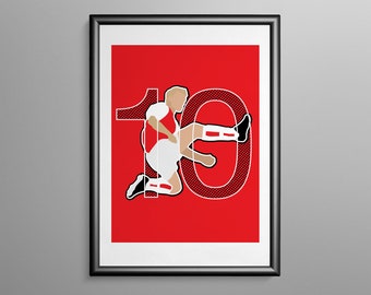 Dennis Bergkamp - Arsenal - Football Print / Affiche