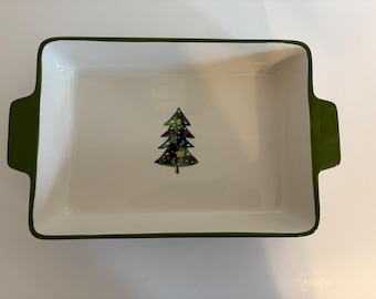 Potter's Studio Kerstboom Ovenschotel | Studio Pottery Vakantie-bakvorm | Oven Magnetron Vaatwasmachinebestendig | Kerstserveerschaal