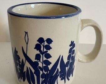 Vintage Ceramic Lily of the Valley Ceramic Mug Made in Korea