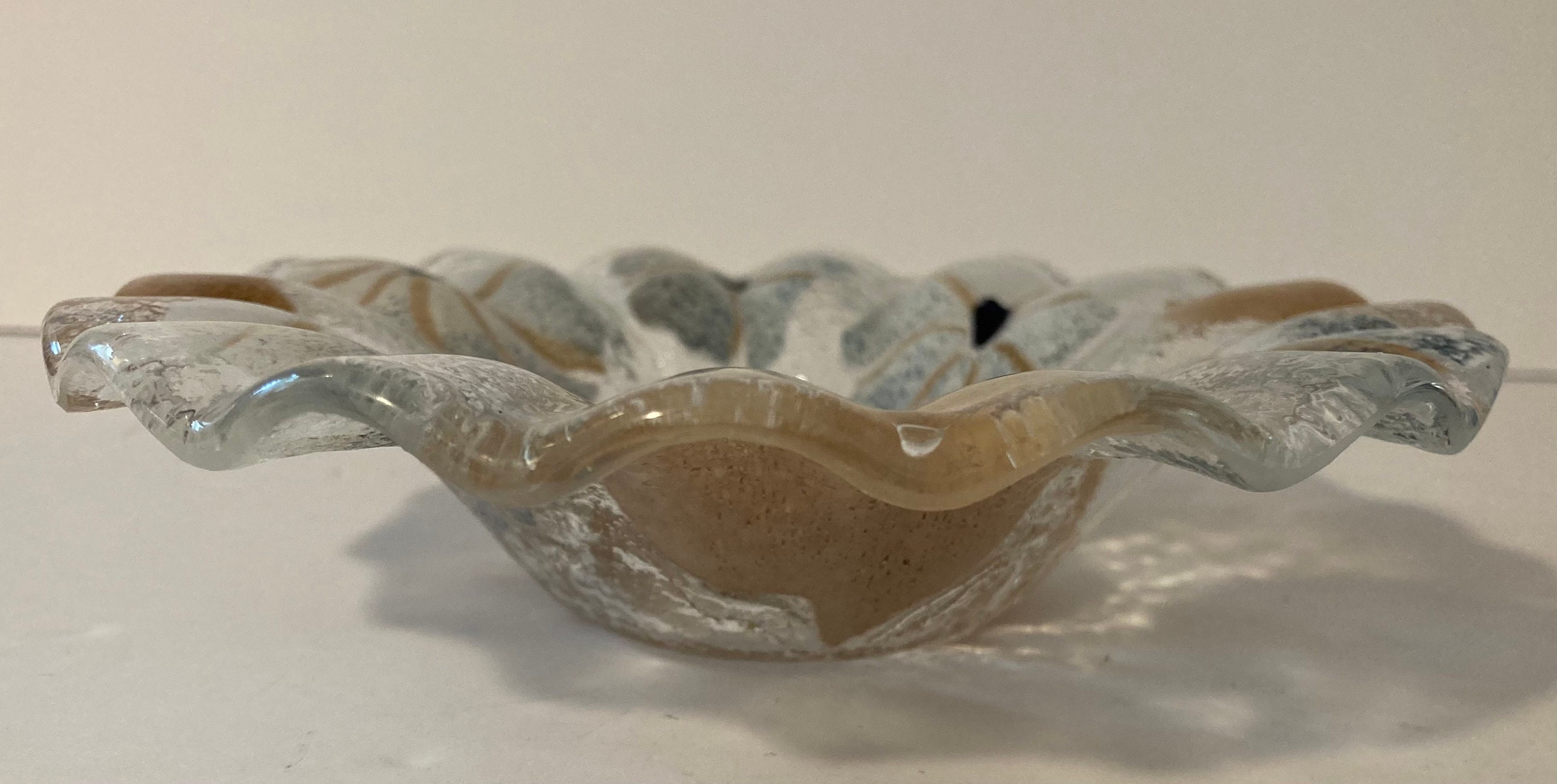 Vintage Fused Art Glass by Sydenstricker Bowl and Plate Signed Etsy