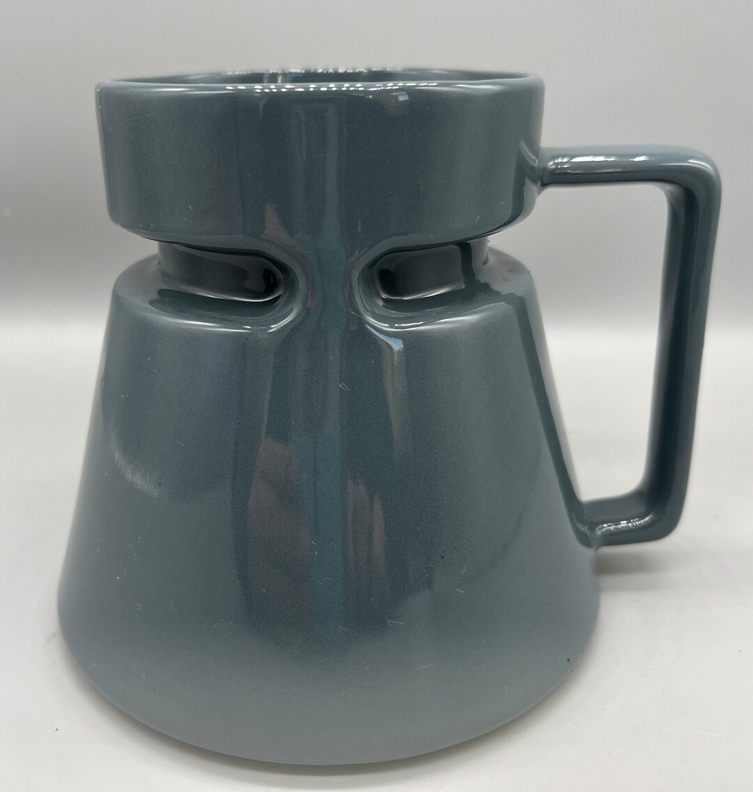 Vintage Hotjo Stoneware Wide Base Travel Mug With Lid & Pad Etsy