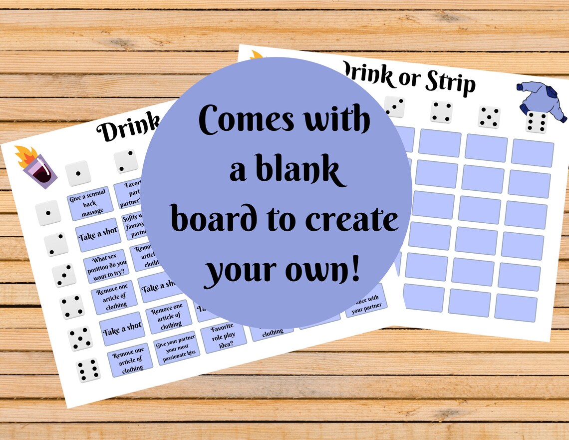 Drink or Strip Adult Dice Game Dice and Drinking Game for Adults Only