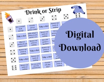 Drink or Strip - Adult Dice Game - Dice and Drinking Game for Adults Only - Great for Couples - Instructions included
