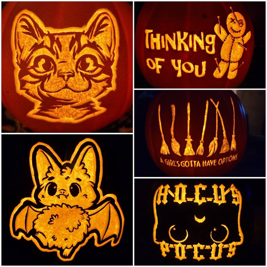 Carved 6.5" Foam Pumpkin, Hocus Pocus Cat, A Girl's Gotta Have Options ...