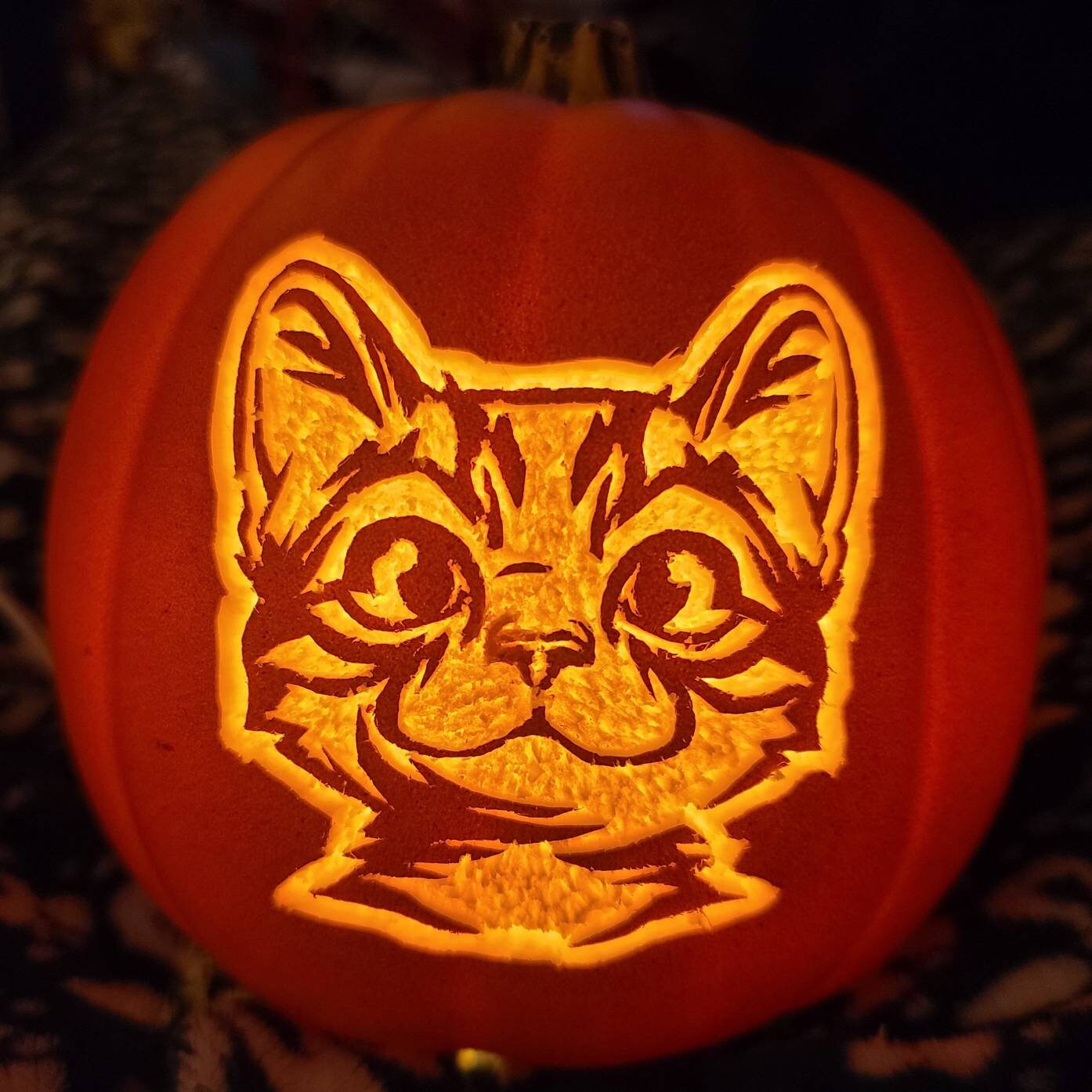 Carved 6.5 Foam Pumpkin Hocus Pocus Cat A Girl's - Etsy