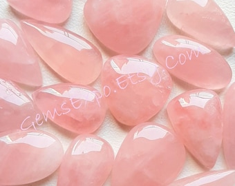 Natural Rose Quartz Cabochon Wholesale Lot By Weight With Different Shapes And Sizes Used For Jewelry Making