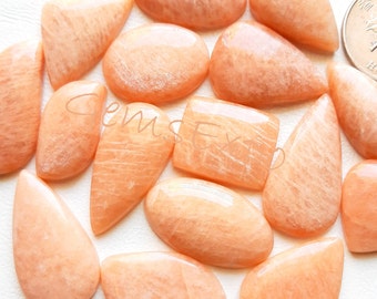 Natural Peach Amazonite Cabochon Wholesale Lot Cabochon By Weight With Different Shapes And Sizes Used For Jewelry Making