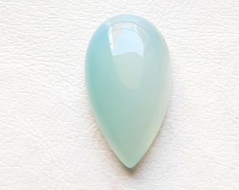Aqua Chalcedony Cabochon Loose Gemstone, AAA+ Natural Aqua Chalcedony Gemstone For Jewelry Making Pendant, Birthstone Cabochon - 48181-48184