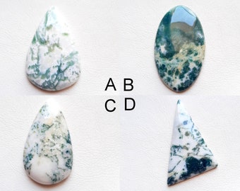 Tree Moss Agate Cabochon Loose Gemstone , Top Quality Tree Moss Agate Cabochon For Jewelry Making, Pendant,  36874-36877