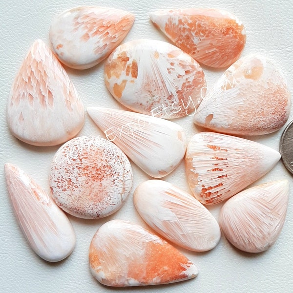 Pink Scolecite Cabochon Wholesale Lot By Weight With Different Shapes And Sizes Used For Jewelry Making