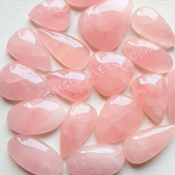 Natural Rose Quartz Cabochon Wholesale Lot By Weight With Different Shapes And Sizes Used For Jewelry Making
