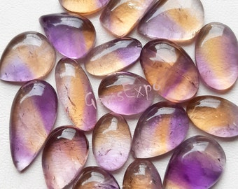 AMETRINE Cabochon Loose Gemstone, Wholesale Lot Cabochon By Weight With Different Shapes and Size Cabochon Used For Jewelry Making
