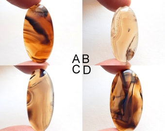 Montana Agate Cabochon Loose Gemstone , AAA+ Natural Montana Agate Cabochon For Jewelry Making, Pendant,  37626-37629