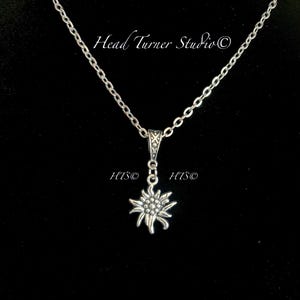 Edelweiss Necklace: Handmade Alpine Flower of Love, Octoberfest  Botanical Jewelry