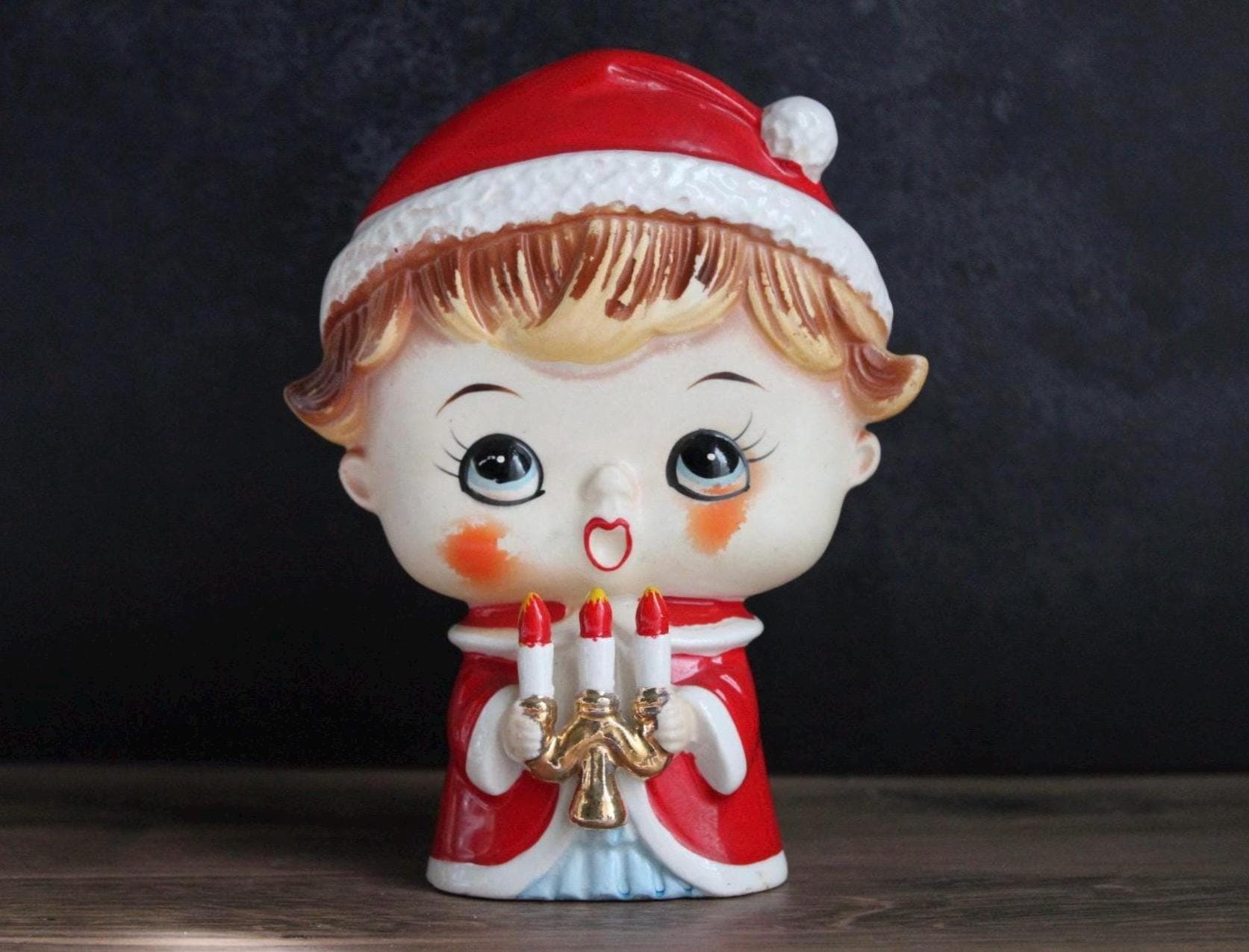 Tableau Encadré Ancien - Scène De Noël Crewel Carolers, Fait Main USA