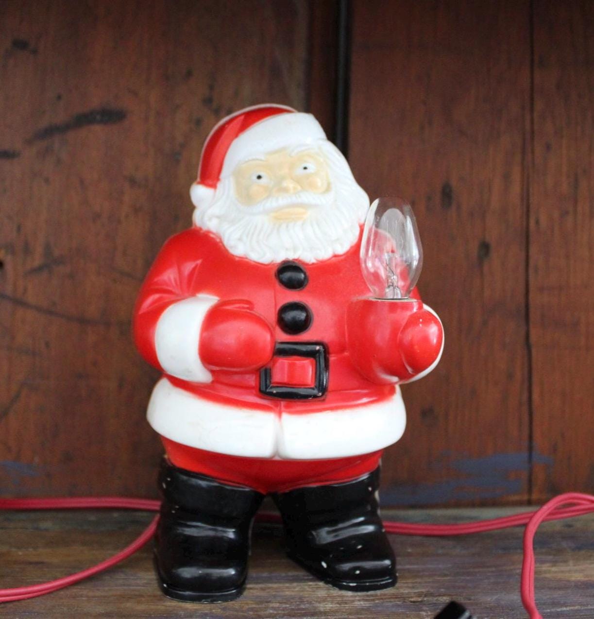 Vintage Light up Santa Claus - Etsy