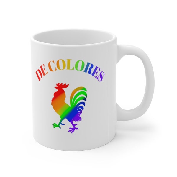 De Colores Ceramic Coffee Mug, live your 4th day out loud! Great gift for your Cursillo Candidates, Ultreya or Small Groups Cursillistas