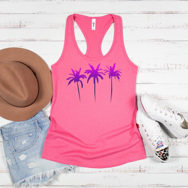 Palm Tree Tank Top Etsy