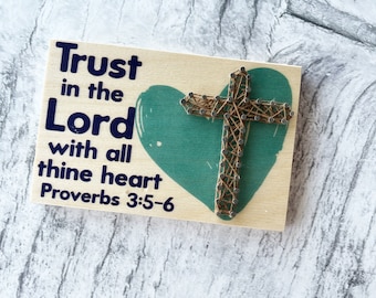 Christian Youth Group Activity Craft Nail String Art Kit Trust In The Lord Proverbs 3:5-6