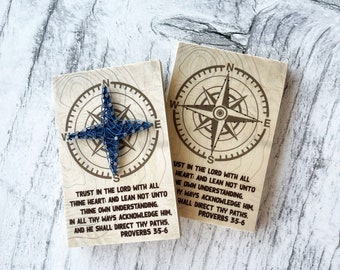 Christian Craft Youth Theme Youth Camp Craft Compass Design Kit Nail Art Theme For Youth Trust In The Lord Proverbs 3:5-6 VBS Activity