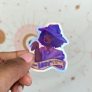Something LGBT Just Happened To Me Holographic Pride Sticker