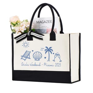 Girls Weekend Bag, Custom Girls Weekend Tote Bag, Girls Trip Tote Bags, Girls Travel Gift Bag, Cousin Vacation Tote Bag,Girls Beach Tote Bag