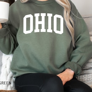 Ohio Sweatshirt, Ohio Sweater, Cute Ohio Souvenir, Ohio Crew Neck, Ohio Gift for Her, Ohio Sweatshirts, Ohio Mom Sweaters, Ohio State Gifts
