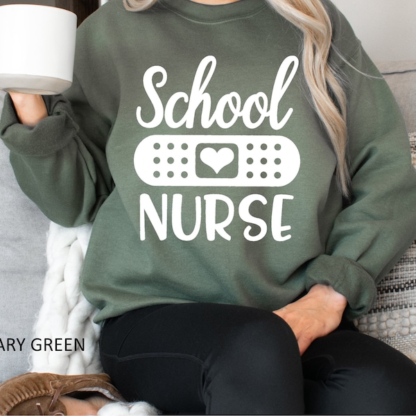 School Nurse Sweatshirt, Sweatshirts for Women, School Nurse Gifts, School Nurse, Registered Nurse Shirt, Nurse Appreciation, RN Sweat,