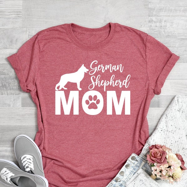 thumbnail image 2 of Verita Culture German Shepherd Dog Mom Shirt For Women Cute Dog Aussie Mama Graphic Short Sleeve Casual Mama Gifts T Shirt 2 of 11