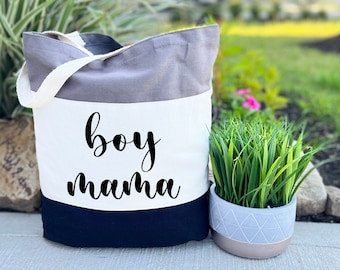 Boy Mama Tote Bag, Boy Mom Bag, Boy Mama Gift Bag, Boy Mama Bag, Canvas Tote Bag, Boy Mom Gift, Mom of Boys Gift, Gift for Mom